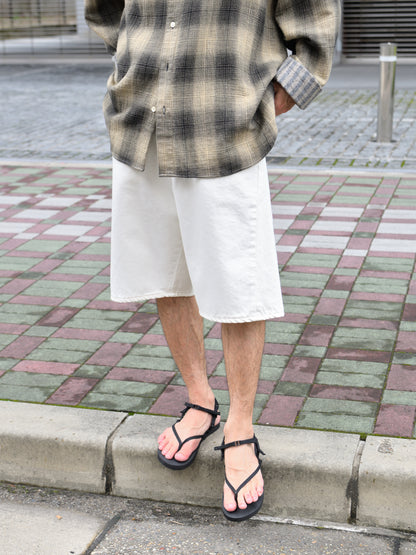 SUNFLOWER サンフラワー NEW BASE SHIRT 5156-1 WIDE TWIST SHORTS ショーツ ホワイト 定番 日本 名古屋 セレクトショップ THIRD PLACE サードプレイス 名古屋 愛知県 東海 セレクトショップ THIRD PLACE サードプレイス