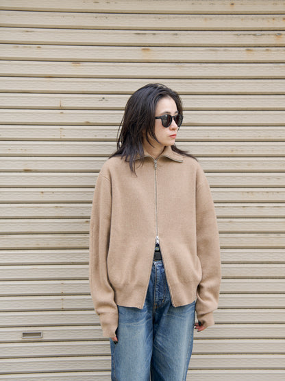 YOKE ヨーク Cashmere Highneck Zip Blouson YK26FW01387S BEAGE ベージュ カシミア スウェット 26FW 日本取り扱い 名古屋 丸の内 セレクトショップ THIRD PLACE サードプレイス