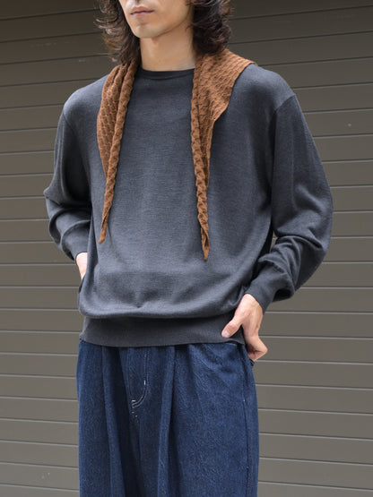 MEIAS メイアス シルク ニット SILK KNIT POLO SHIRTS SLPO-6S20-TP SILK CREW NECK PO SLPO-6S19-TP  別注 チャコール エクスクルーシブ ポロシャツ クルーネック 限定 日本取り扱い 名古屋 丸の内 セレクトショップ THIRD PLACE サードプレイス