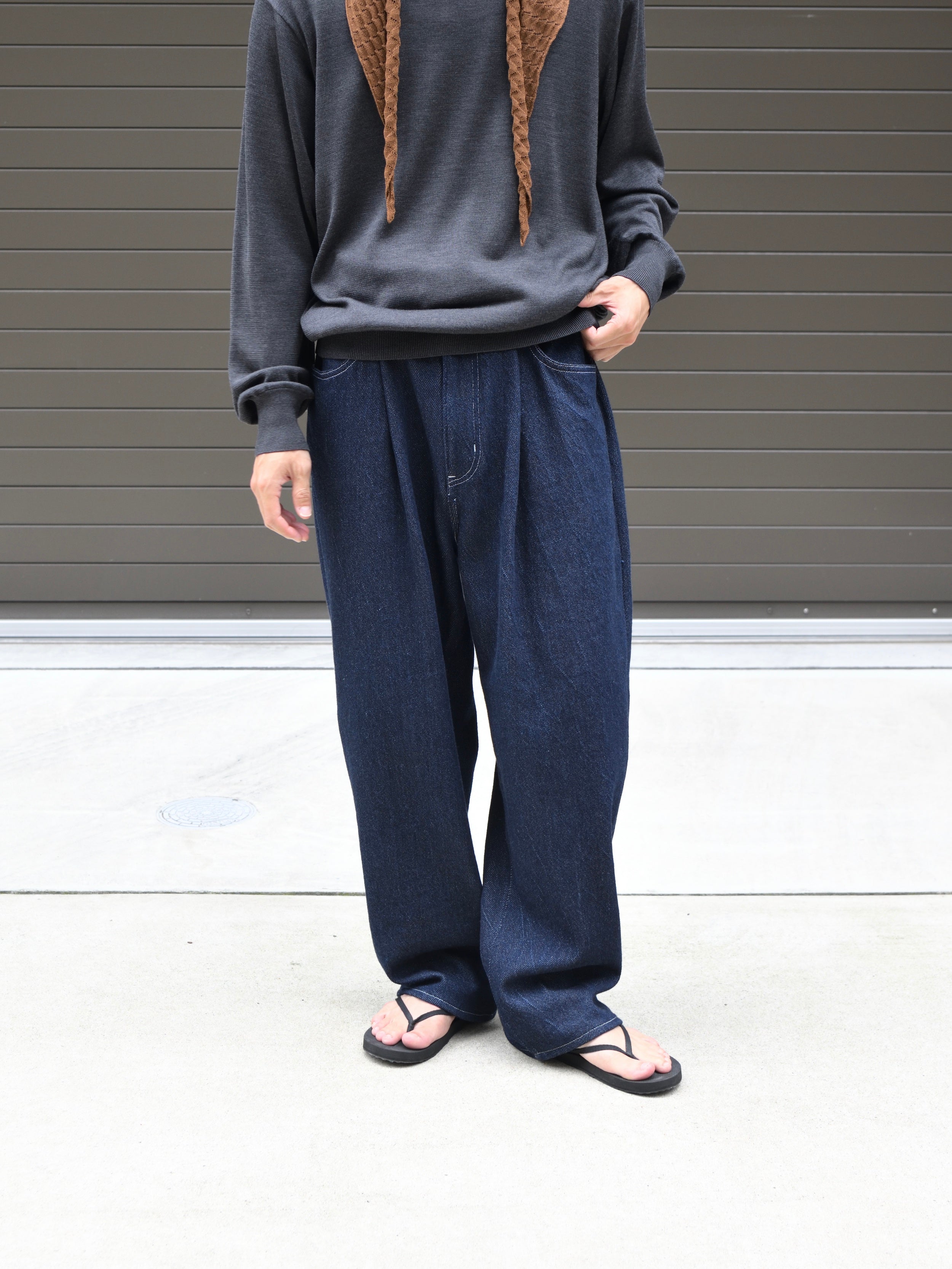 WELCOME RAIN 5pocket denim サイズ3 ネイビー WELCOME-RAIN for THIRD PLACE 