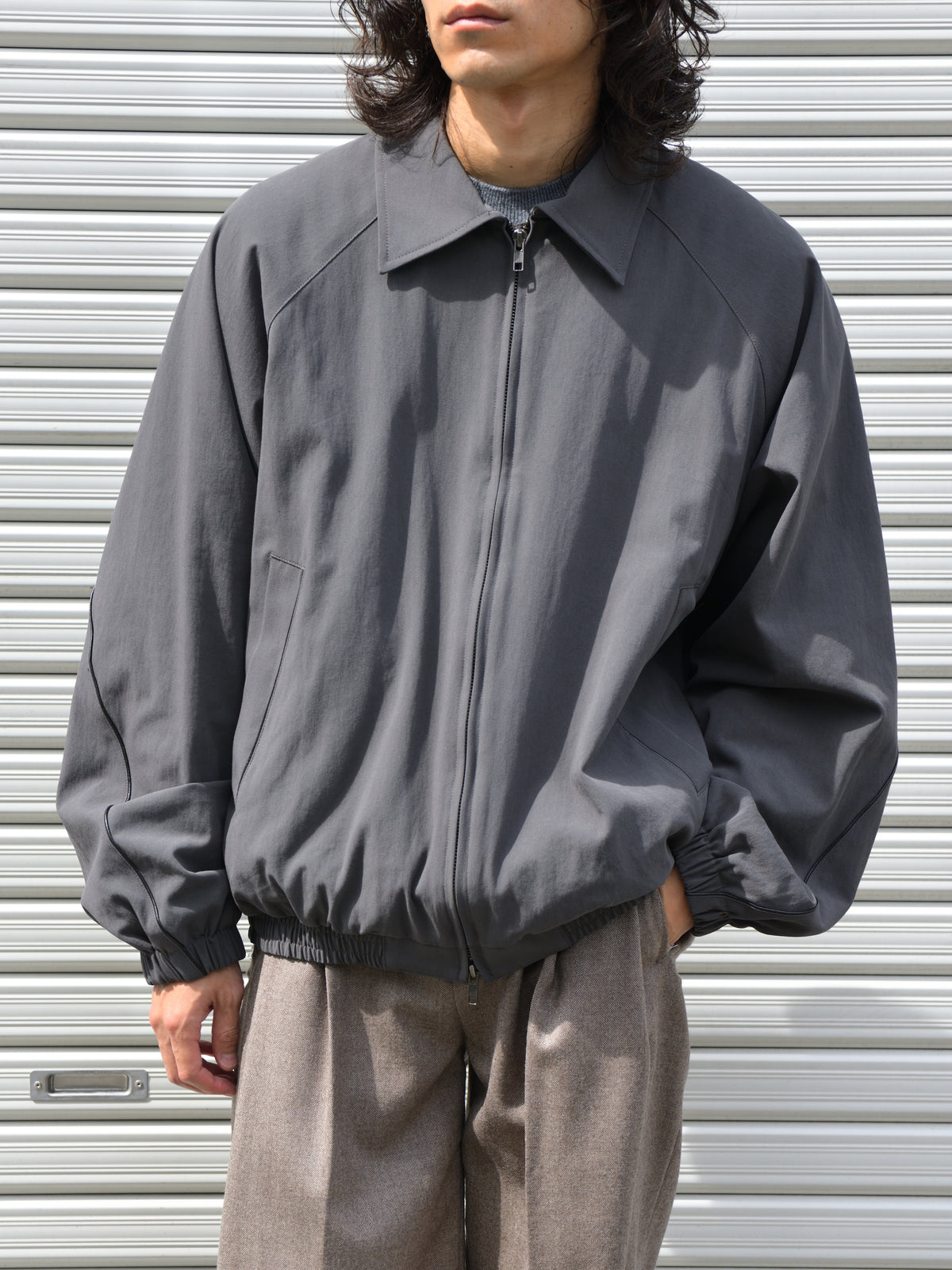 Antwort アントワート LEATHER PIPED COTTON GABADINE JACKET ANT-JK012 GRAY グレー BLACK ブラック 26AW 愛知県 名古屋 丸の内 セレクトショップ THIRD PLACE サードプレイス