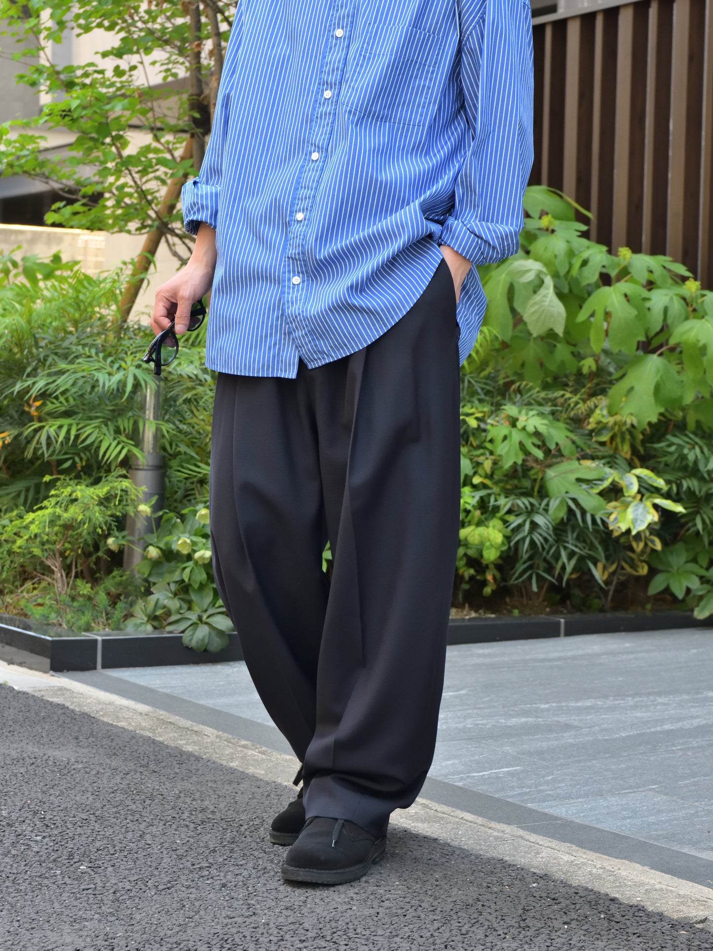 refomed リフォメッド WOOL SLEEK REPT-YN01 モヘア ウール パンツ スラックス  快適 セットアップ 夏 春 秋 ネイビー 愛知県 名古屋 丸の内 セレクトショップ THIRD PLACE サードプレイス