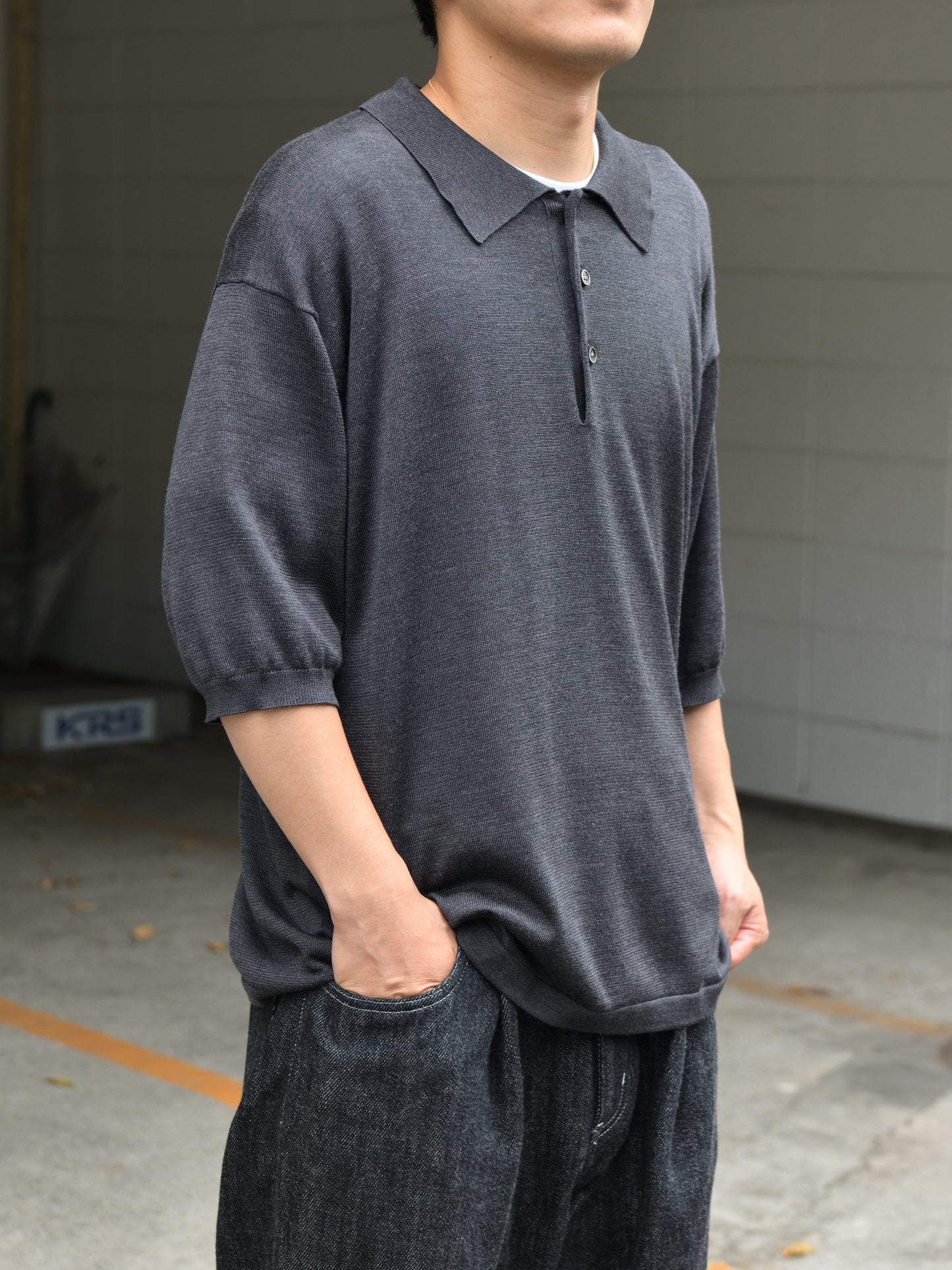 MEIAS メイアス シルク ニット SILK KNIT POLO SHIRTS SLPO-6S20-TP  別注 チャコール エクスクルーシブ 限定 日本取り扱い 名古屋 丸の内 セレクトショップ THIRD PLACE サードプレイス HERILL ヘリル Ripstop Chinoshorts 26-030-HL-8260-10 コットン ショーツ リップストップ 快適 ブラック 夏 セットアップ 愛知県 名古屋 丸の内 セレクトショップ THIRD PLACE サードプレイス