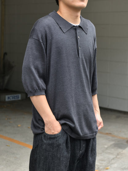MEIAS メイアス シルク ニット SILK KNIT POLO SHIRTS SLPO-6S20-TP  別注 チャコール エクスクルーシブ 限定 日本取り扱い 名古屋 丸の内 セレクトショップ THIRD PLACE サードプレイス HERILL ヘリル Ripstop Chinoshorts 26-030-HL-8260-10 コットン ショーツ リップストップ 快適 ブラック 夏 セットアップ 愛知県 名古屋 丸の内 セレクトショップ THIRD PLACE サードプレイス