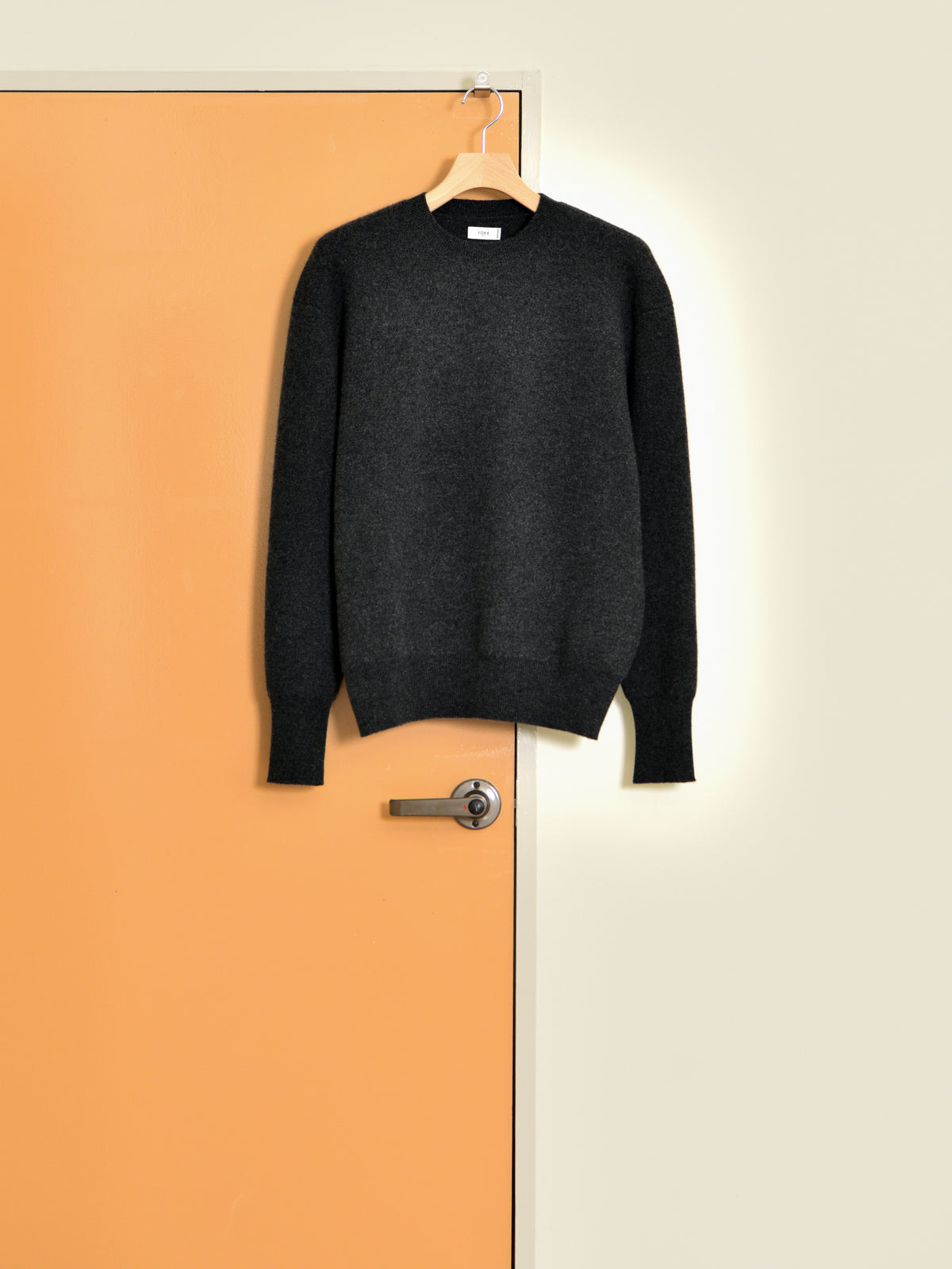 YOKE ヨーク Cashmere Crewneck Sweater YK26FW01389S CHARCOAL チャコール カシミア スウェット 26FW 日本取り扱い 名古屋 丸の内 セレクトショップ THIRD PLACE サードプレイス