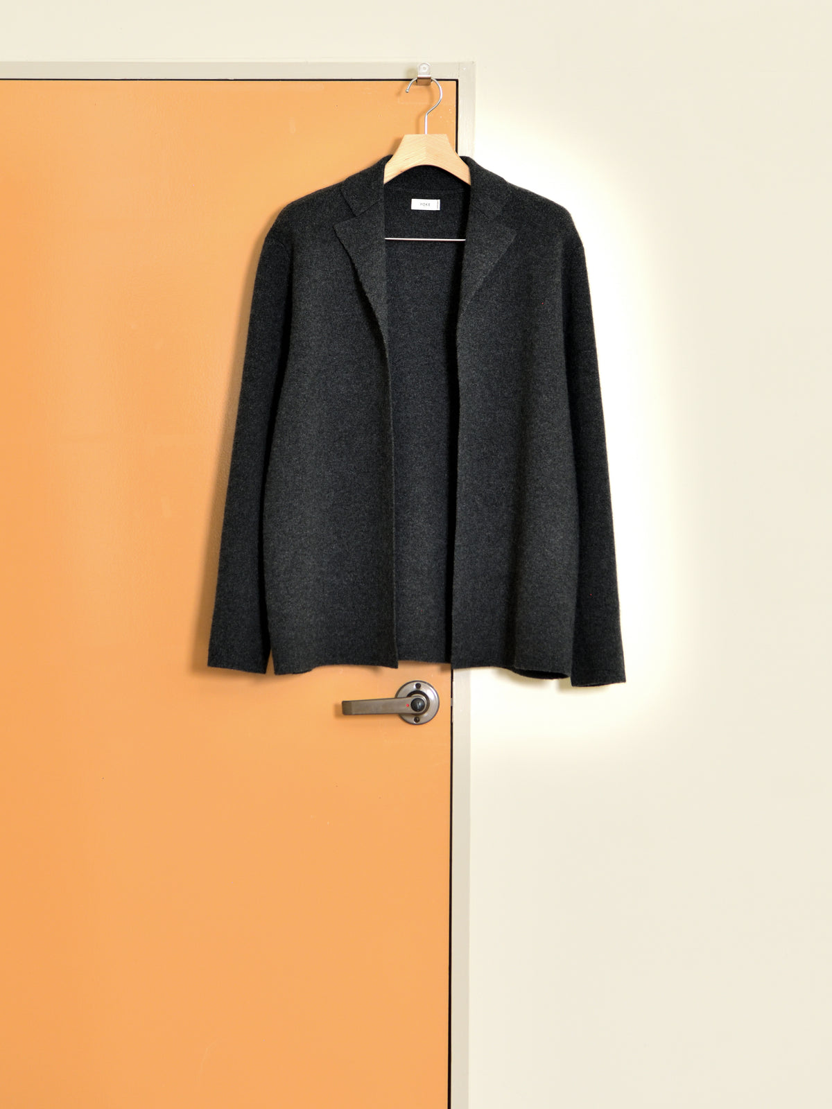 YOKE ヨーク Cashmere Knit Jakcet YK26FW01388S CHARCOAL チャコール カシミア スウェット 26FW 日本取り扱い 名古屋 丸の内 セレクトショップ THIRD PLACE サードプレイス