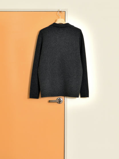 YOKE ヨーク Cashmere Knit Jakcet YK26FW01388S CHARCOAL チャコール カシミア スウェット 26FW 日本取り扱い 名古屋 丸の内 セレクトショップ THIRD PLACE サードプレイス