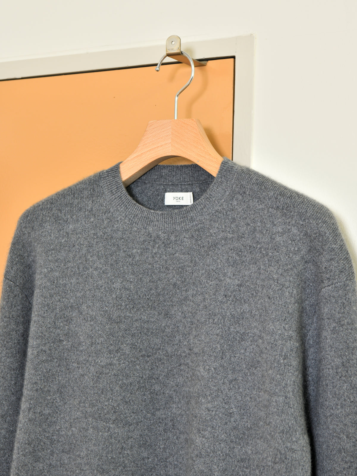 YOKE ヨーク Cashmere Crewneck Sweater YK26FW01389S GRAY グレー カシミア スウェット 26FW 日本取り扱い 名古屋 丸の内 セレクトショップ THIRD PLACE サードプレイス