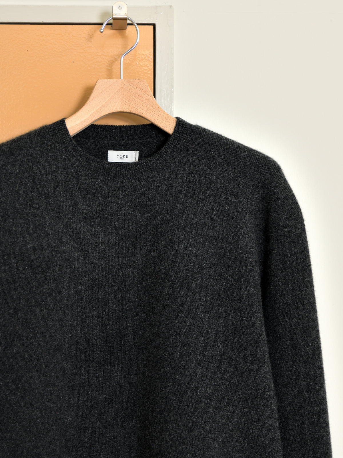 YOKE ヨーク Cashmere Crewneck Sweater YK26FW01389S CHARCOAL チャコール カシミア スウェット 26FW 日本取り扱い 名古屋 丸の内 セレクトショップ THIRD PLACE サードプレイス