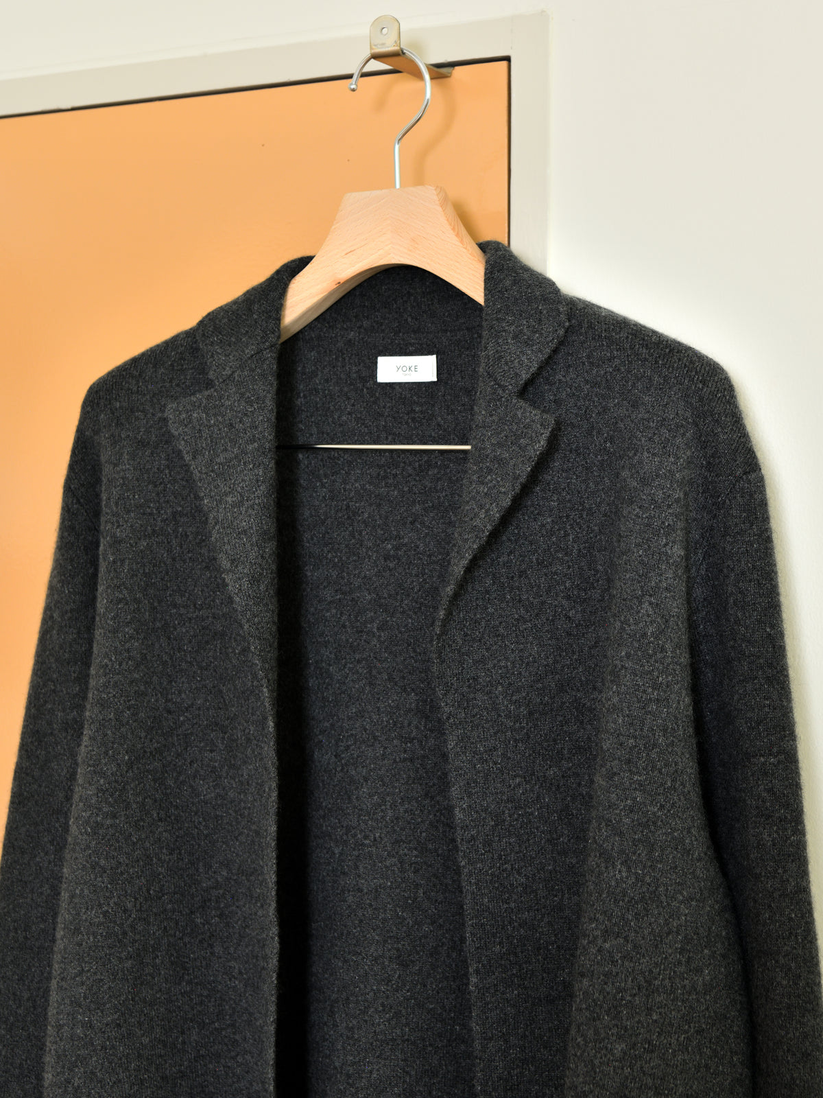 YOKE ヨーク Cashmere Knit Jakcet YK26FW01388S CHARCOAL チャコール カシミア スウェット 26FW 日本取り扱い 名古屋 丸の内 セレクトショップ THIRD PLACE サードプレイス