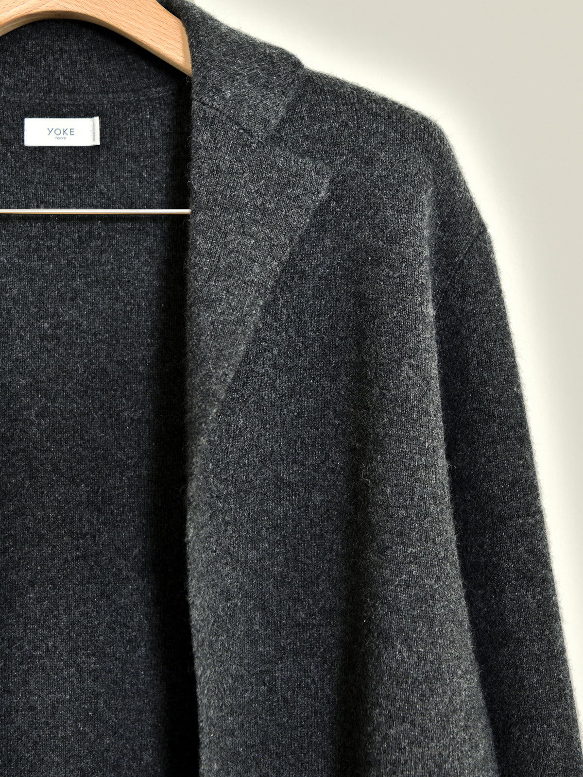 YOKE ヨーク Cashmere Knit Jakcet YK26FW01388S CHARCOAL チャコール カシミア スウェット 26FW 日本取り扱い 名古屋 丸の内 セレクトショップ THIRD PLACE サードプレイス