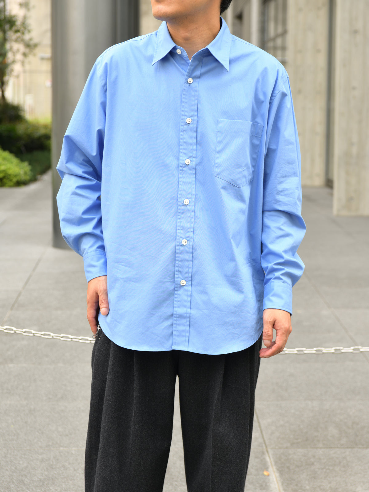 Ernie Palo アーニーパロ Standard Shirt EP12SH01 シャツ サックス SAX ベーシック ユニセックス 26AW 愛知県 名古屋 丸の内 セレクトショップ THIRD PLACE サードプレイス