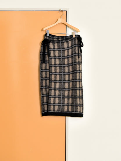 rus ルース COPERTA skirt BLACK TAUPE RU26AW036A ブラック トープ アルパカ メリノウール スペイン レディース 26FW 日本取り扱い 名古屋 丸の内 セレクトショップ THIRD PLACE サードプレイス