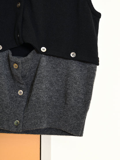 KAYLE ケイル DETACHABLE V KNIT VEST BLACK CHARCOAL K-2106 ブラック チャコール ベスト メリノウール ウール レディース 26FW 日本取り扱い 名古屋 丸の内 セレクトショップ THIRD PLACE サードプレイス