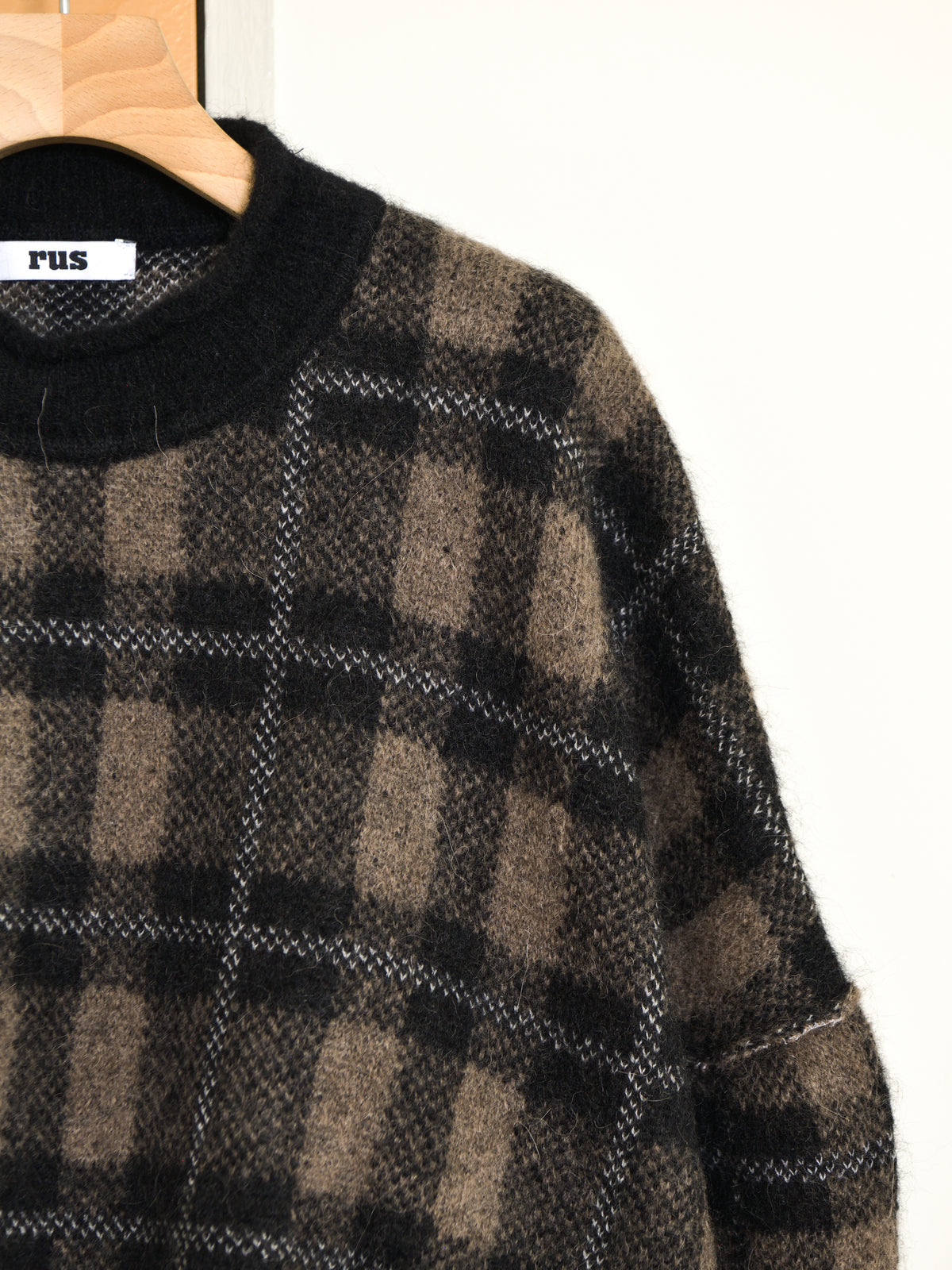 rus ルース KOKOCHI sweater BLACK TAUPE RU26AW018A ブラック トープ アルパカ メリノウール スペイン レディース 26FW 日本取り扱い 名古屋 丸の内 セレクトショップ THIRD PLACE サードプレイス
