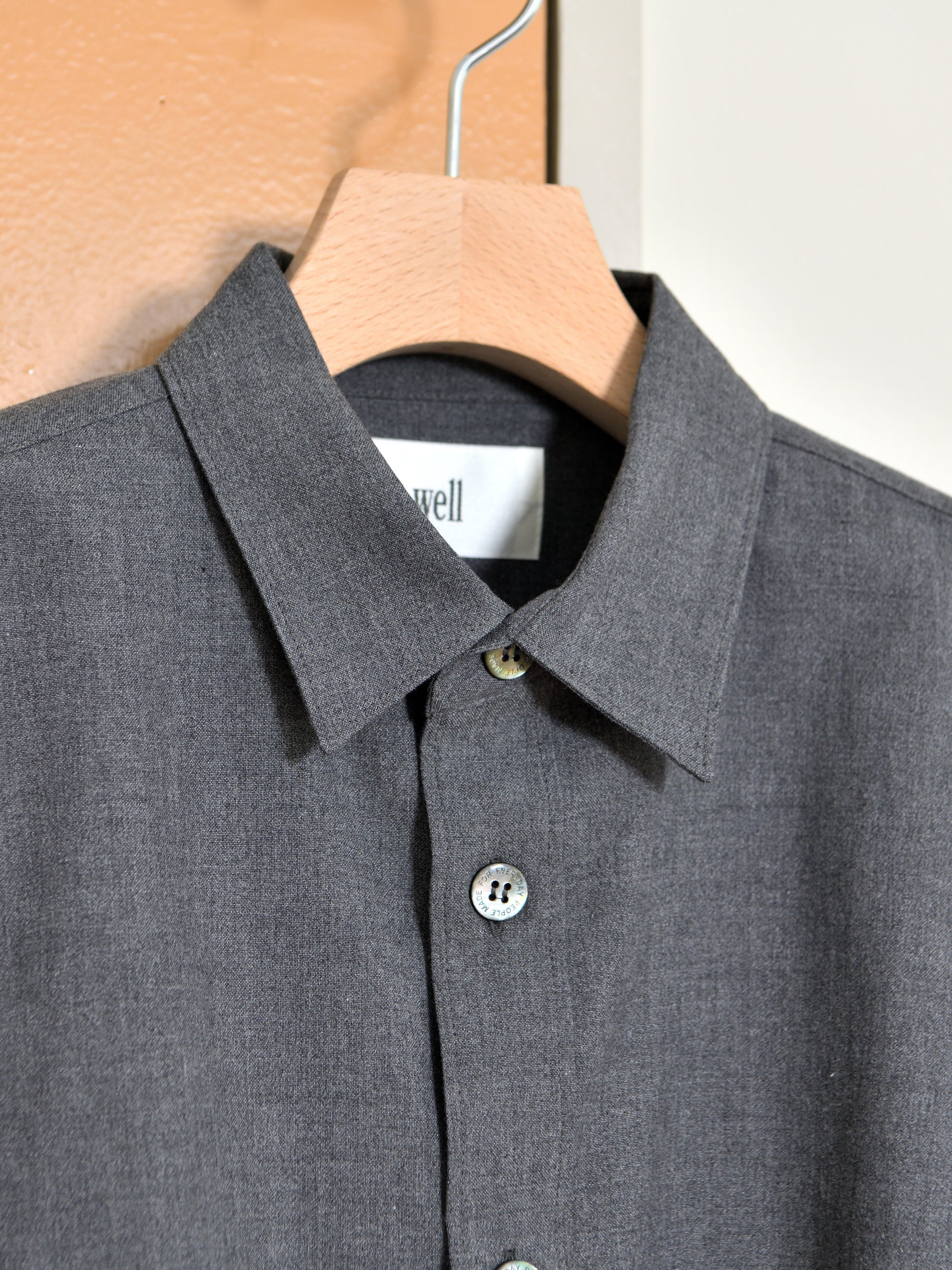 WELL ウェル WT26XX04 グレー チャコール GRAY CHARCOAL シャツ Shirt 26AW 愛知県 名古屋 丸の内 セレクトショップ THIRD PLACE サードプレイス