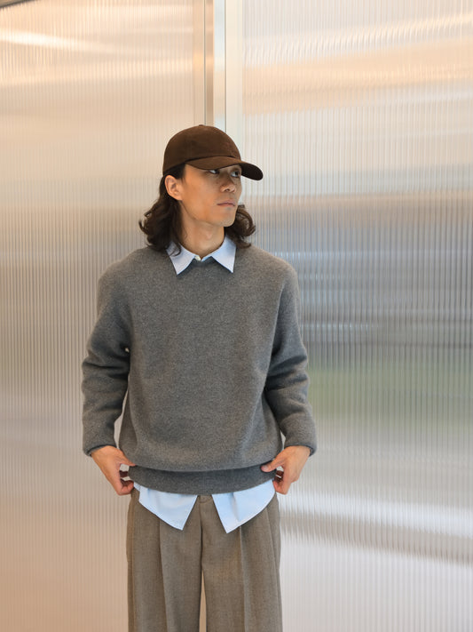 YOKE ヨーク Cashmere Crewneck Sweater YK26FW01389S GRAY グレー カシミア スウェット 26FW 日本取り扱い 名古屋 丸の内 セレクトショップ THIRD PLACE サードプレイス