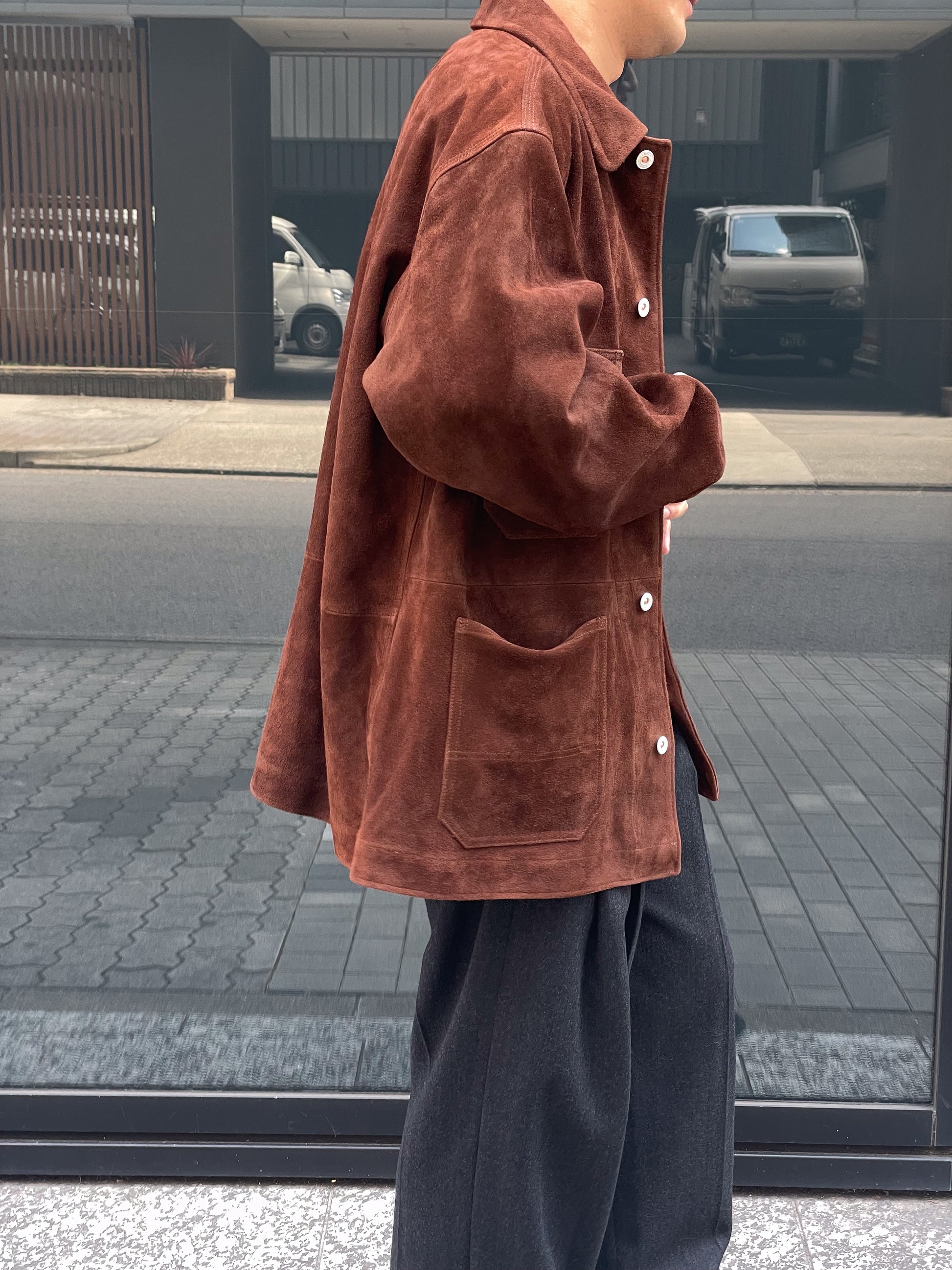 HERILL ヘリル Lambsuede Railroad ChoreJacket 26-011-HL-8090-30 レザージャケット ラムスエード 26AW 愛知県 名古屋 丸の内 セレクトショップ THIRD PLACE サードプレイス