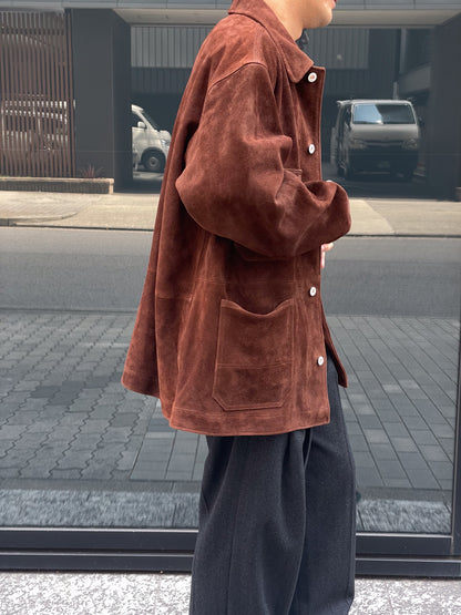 HERILL ヘリル Lambsuede Railroad ChoreJacket 26-011-HL-8090-30 レザージャケット ラムスエード 26AW 愛知県 名古屋 丸の内 セレクトショップ THIRD PLACE サードプレイス