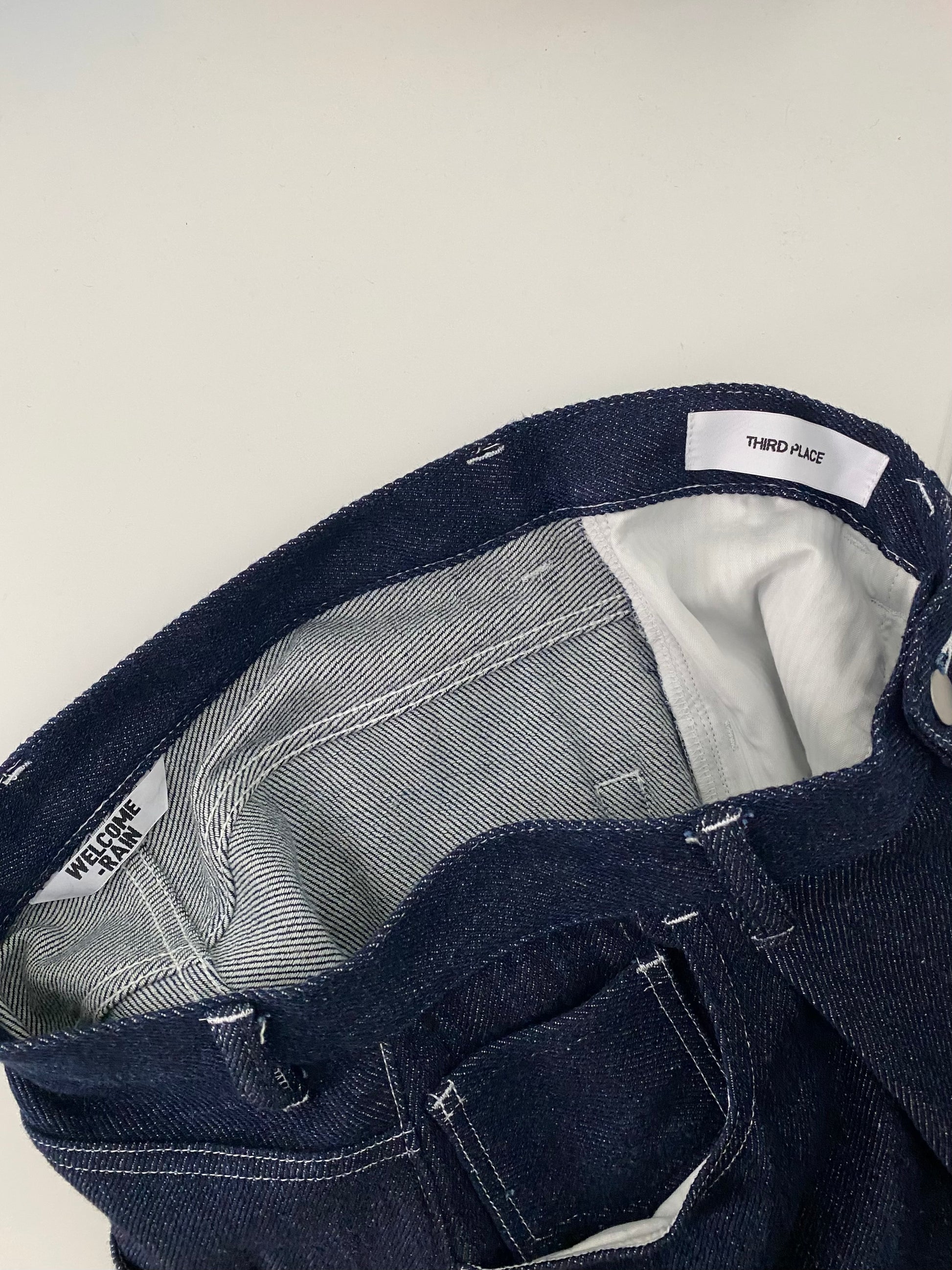 WELCOME-RAIN for THIRD PLACE "5Pocket Denim (ONE WASH)" 別注 デニム アイボリー BLACK ブラック インディゴ INDIGO ONE WASH 新色 ウェルカムレイン日本 名古屋 丸の内 セレクトショップ THIRD PLACE サードプレイス 春夏秋冬
