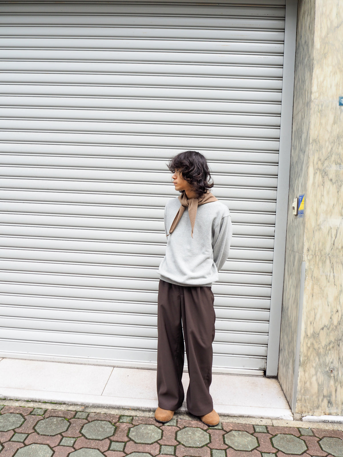 TOZAOU トザオウ Doorman Pants DARK BROWN ブラウン TOZ-26AW-PA0002 トラウザー パンツ スラックス ポリエステル イージーケア ドアマンパンツ 26AW 愛知県 名古屋 丸の内 セレクトショップ THIRD PLACE サードプレイスト