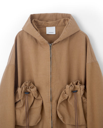 refomed "KINCHAKU DUCK HOODIE (RENGA)"