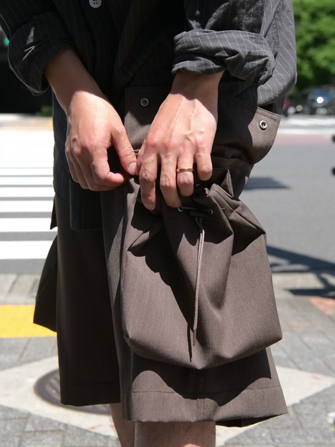 refomed リフォメッド KINCHAKU WOOL TRUNKS REPT-064 ウール ショーツ ブラウン 夏 春 秋 ベージュ ナチュラル 愛知県 名古屋 丸の内 セレクトショップ THIRD PLACE サードプレイス